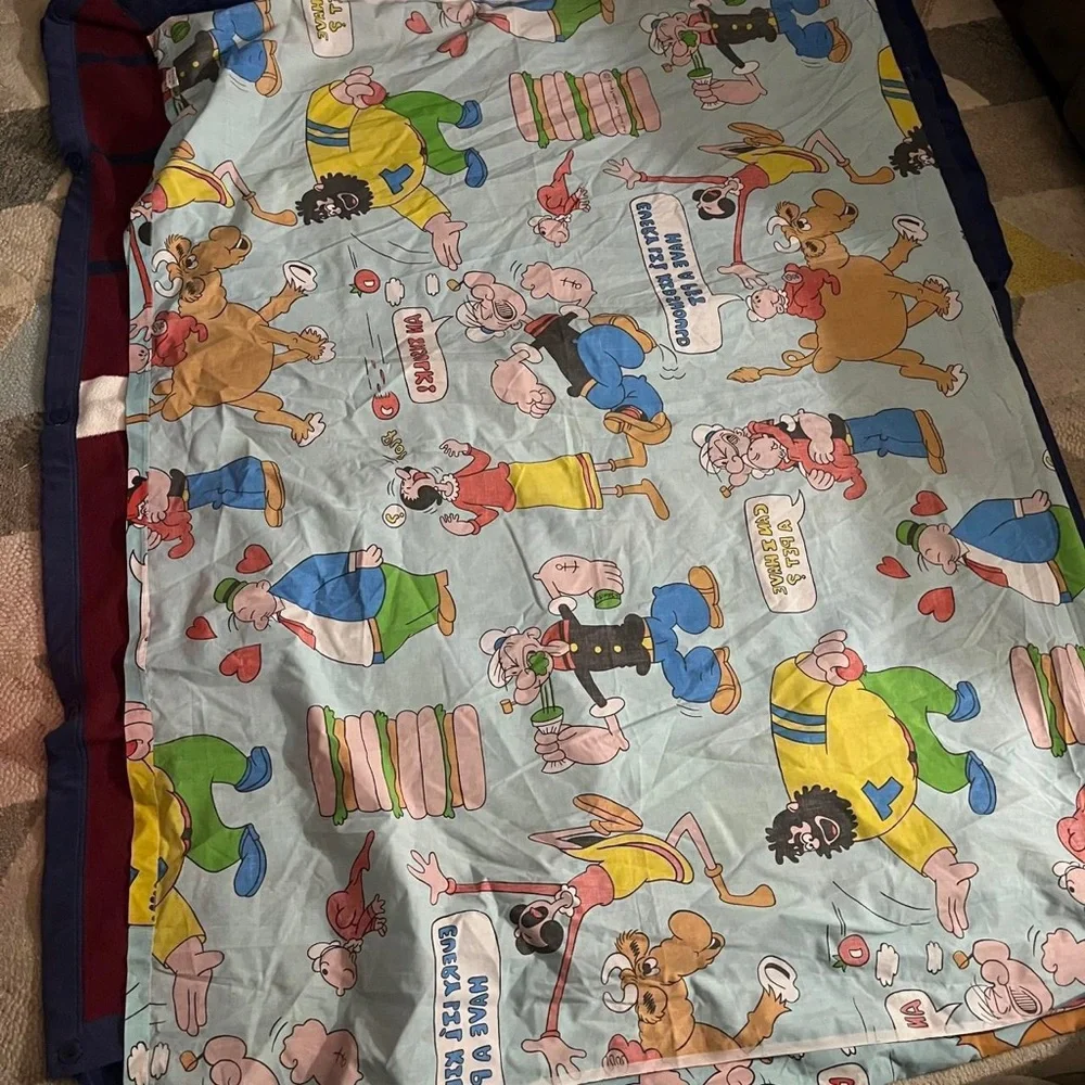 Vintage 80s Who Framed Roger Rabbit XL Twin Flat Bed Sheet Rare